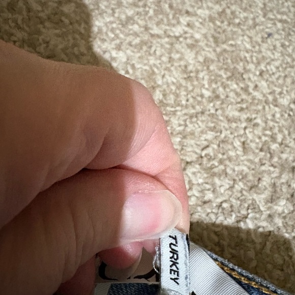 Ganni Blue Floral Wide Leg Jeans - Picture 4 of 10